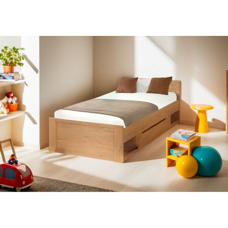 Κρεβάτι Pavi Μονό Βελανιδιά χωρίς πάτωμα 900x200cm