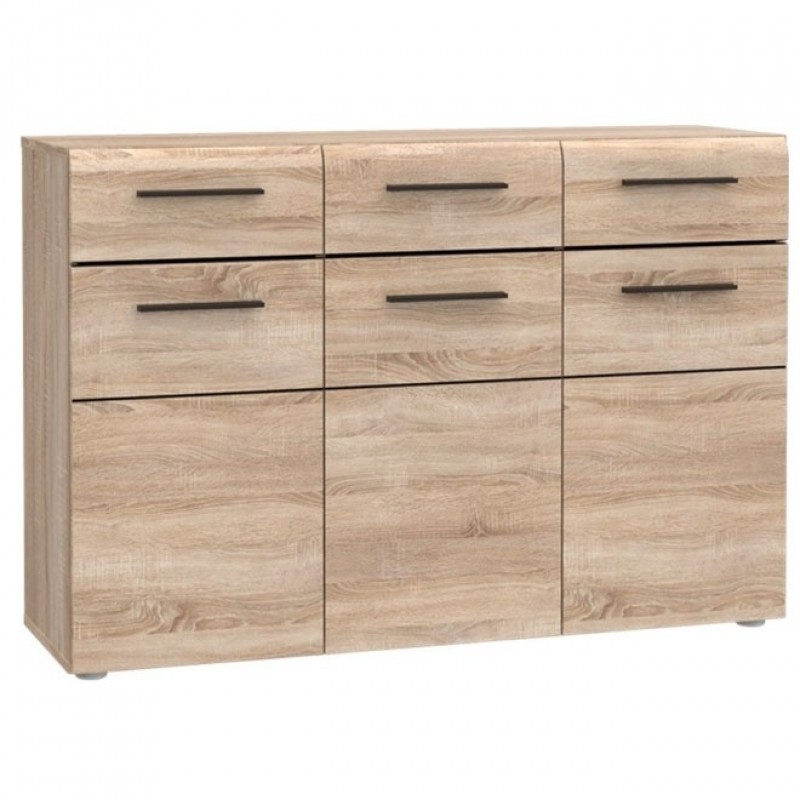 Μπουφές Solo 150x41x82cm Sonoma με Wenge και MDF Καμπυλωτό τελείωμα στις πόρτες