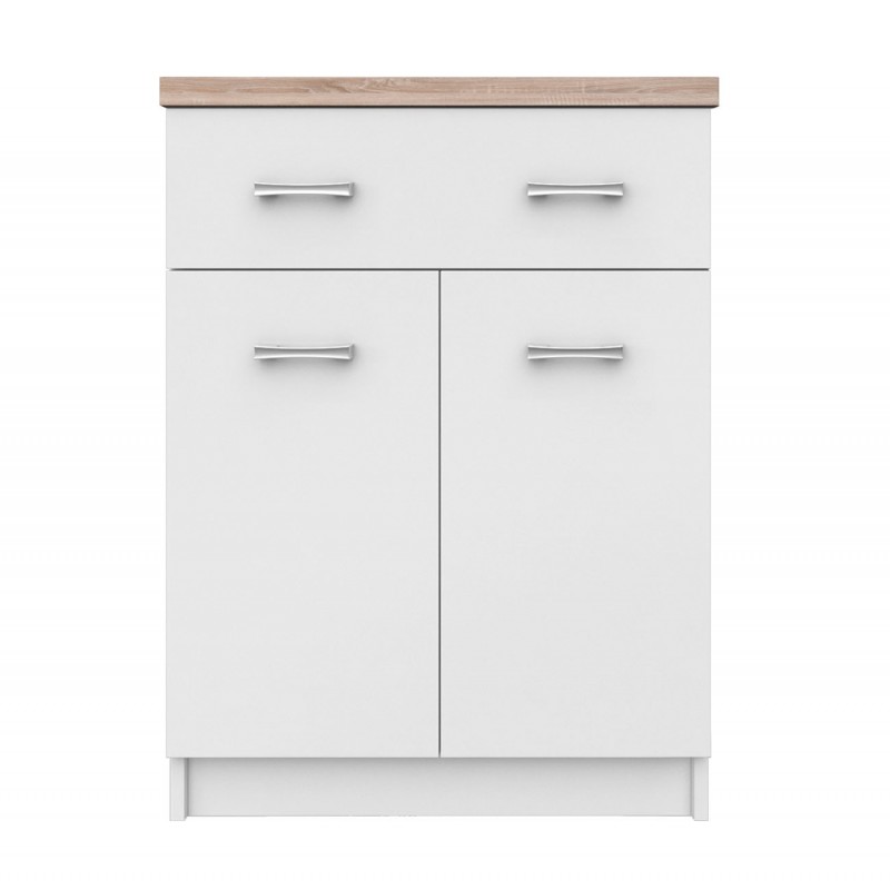 Κομότα Top Mix 60x33x85cm Λευκό-Σονόμα