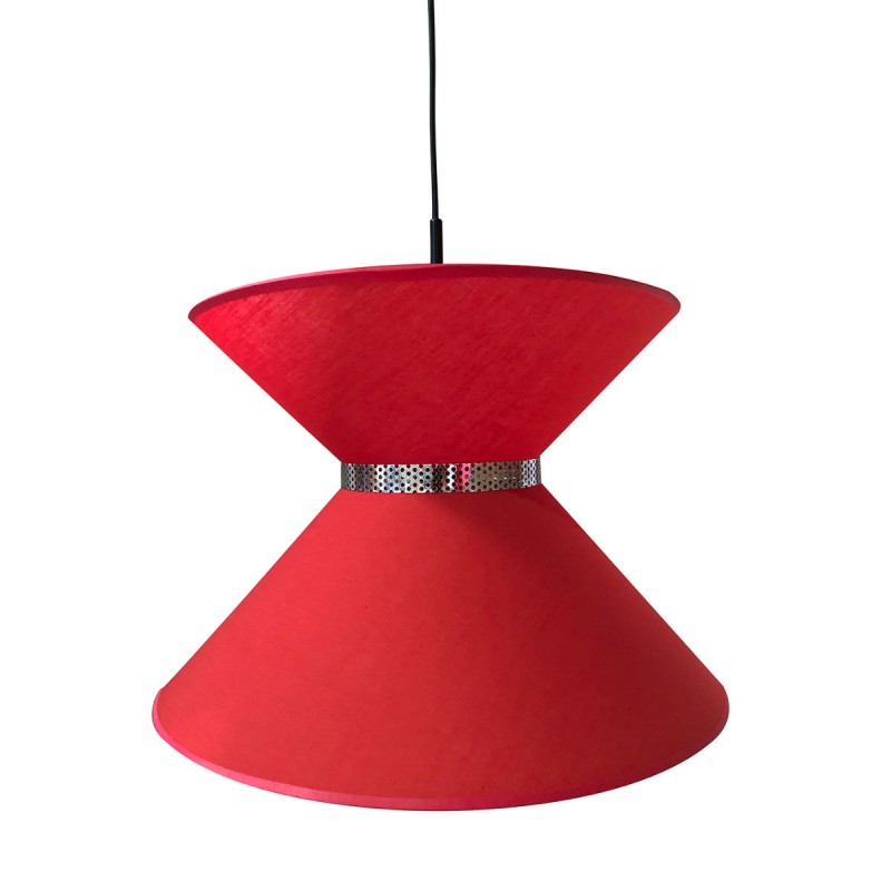 Φωτιστικό Μοντέρνο κρεμαστό  Ύφασμα Μονόφωτο Ε27 Φ40x80εκ