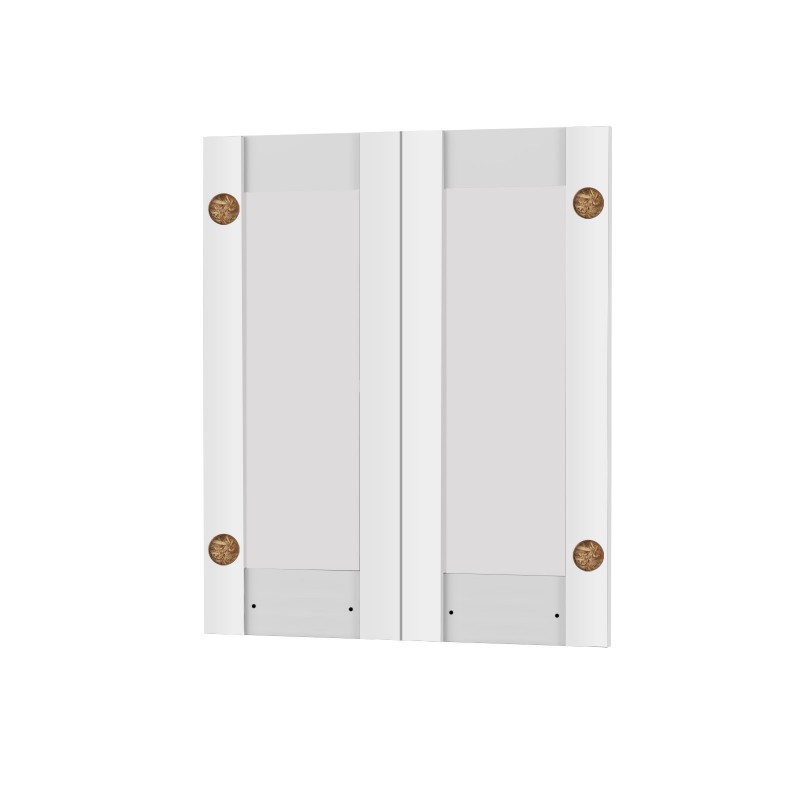 Άνω Πορτάκια-Τζάμι Charlotte Λευκό 60x71.8x1.6cm