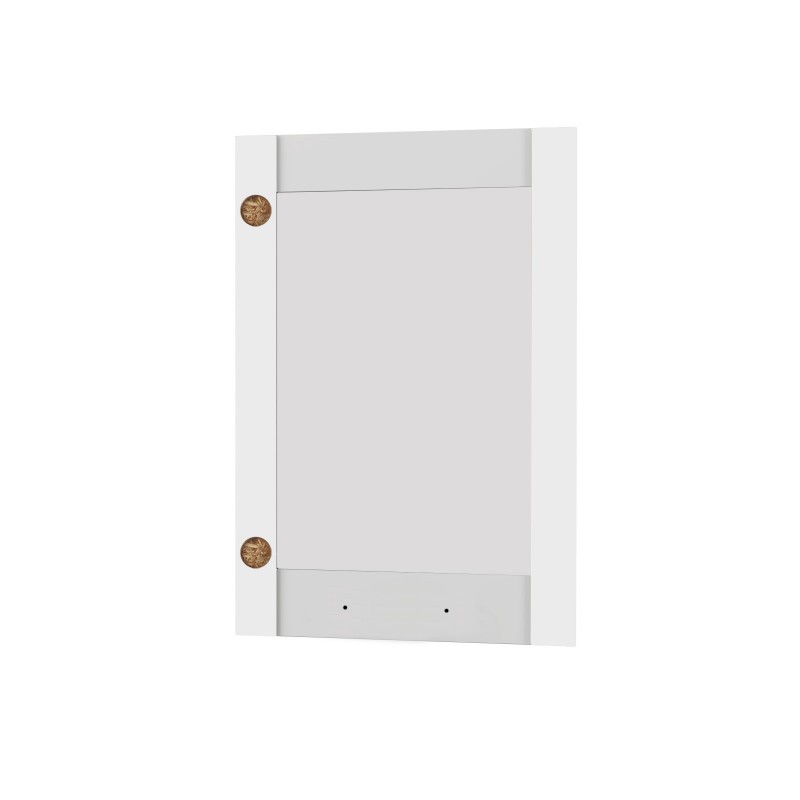 Άνω Πορτάκι-Τζάμι Δεξί Charlotte Λευκό 50x71.8x1.6cm