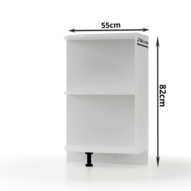 Modest Κάτω Γωνιακό Ντουλάπι Λευκό 28x55x82cm