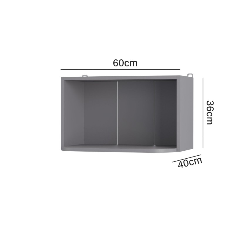 Craft Πάνω Ντουλάπι Γραφίτης 60x40x36εκ