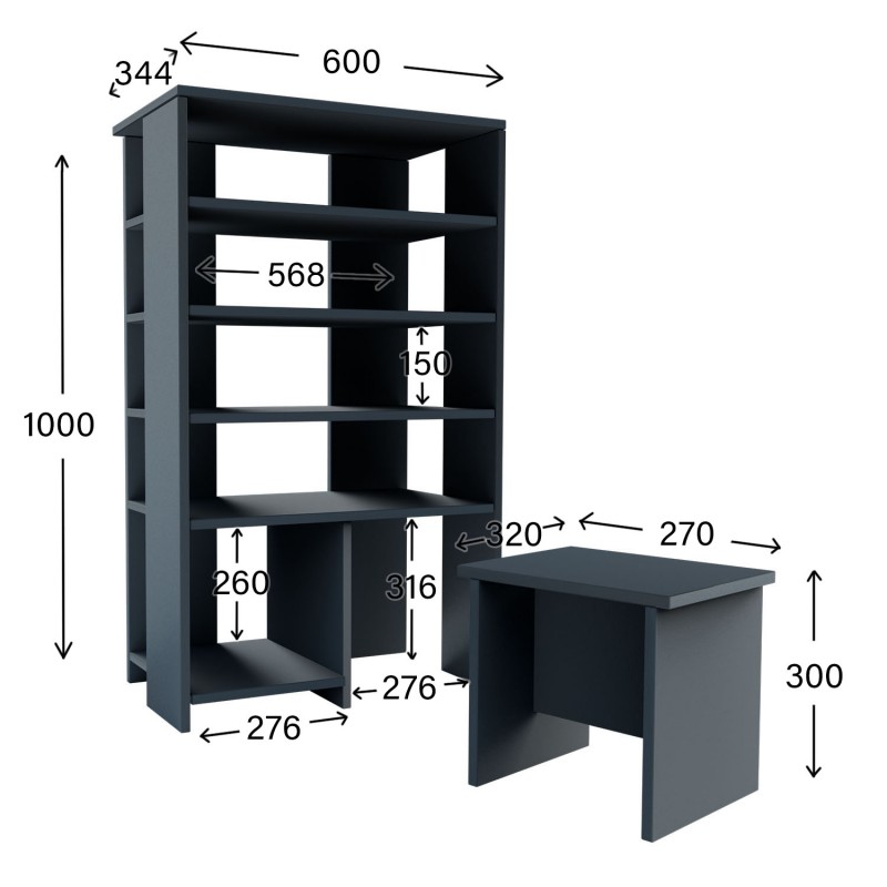 Παπουτσοθήκη Bradley Ανθρακί Παπουτσοθήκη Bradley Ανθρακί