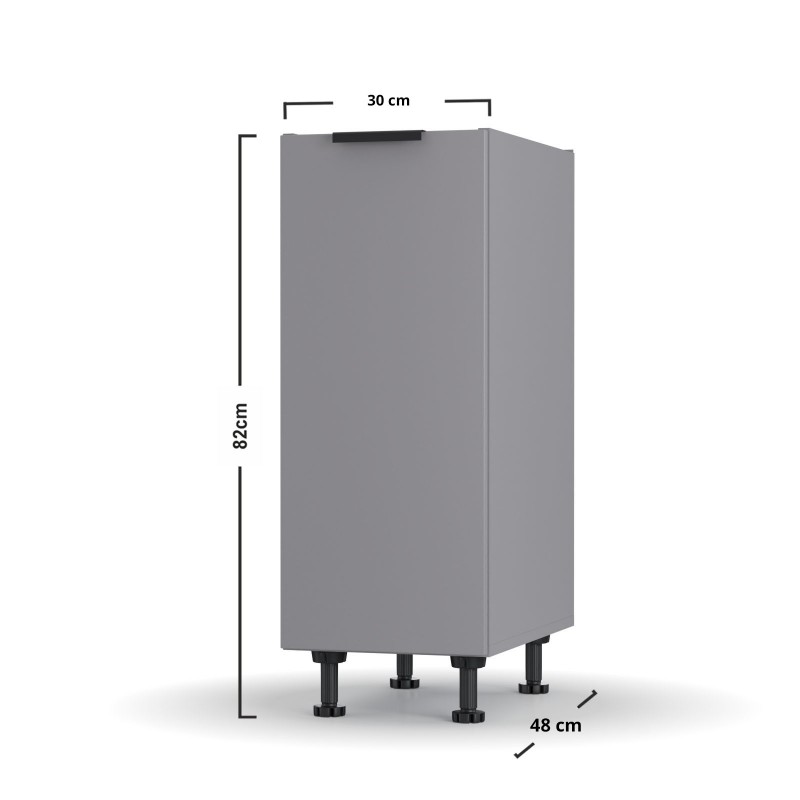 Craft Κάτω Ντουλάπι Γραφίτη 30x48x82cm