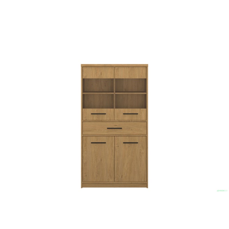 Βιτρίνα Pavi Βελανιδιά 84.3x33.8x156.4cm