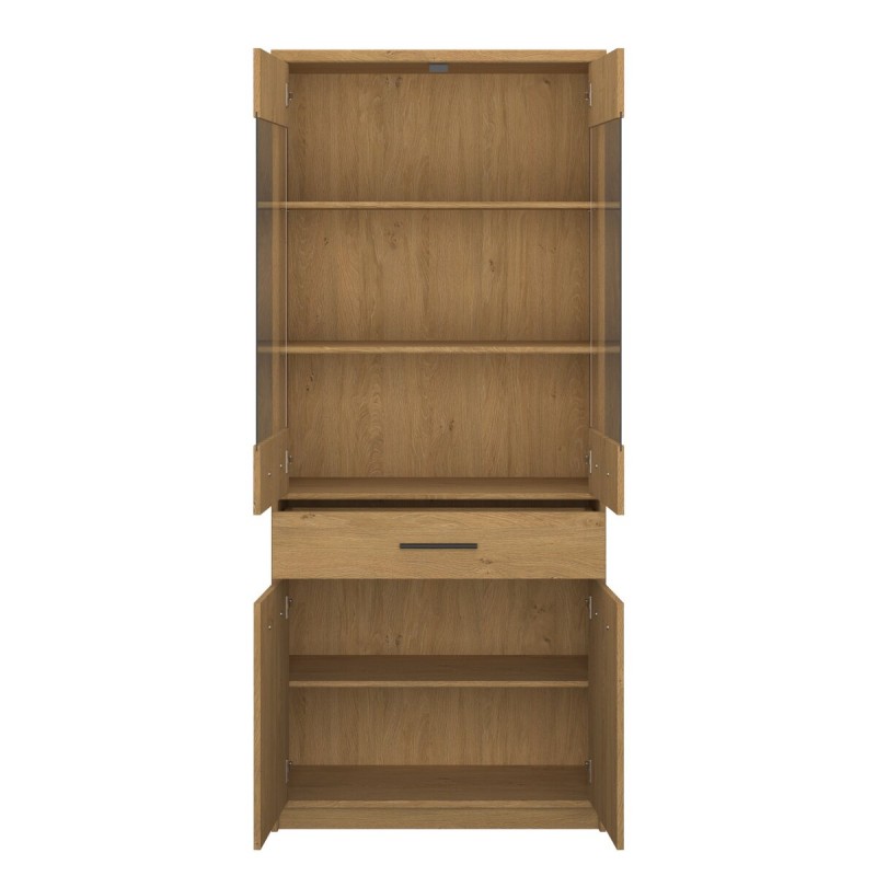 Βιτρίνα Pavi Βελανιδιά 84.3x33.8x197.2cm