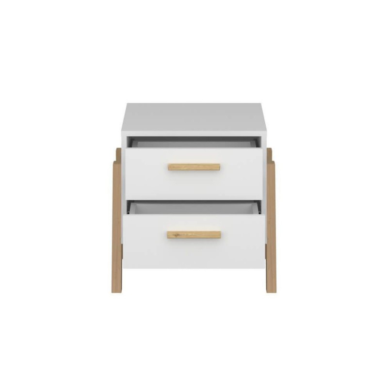 Κομοδίνο Belle Λευκό 50x41x49cm