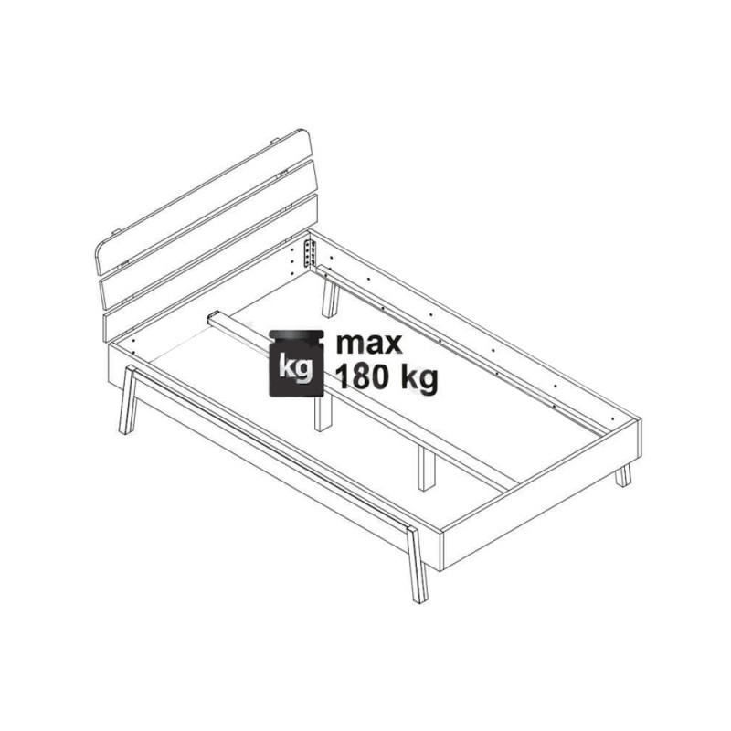 Κρεβάτι Belle Λευκό 120x200cm