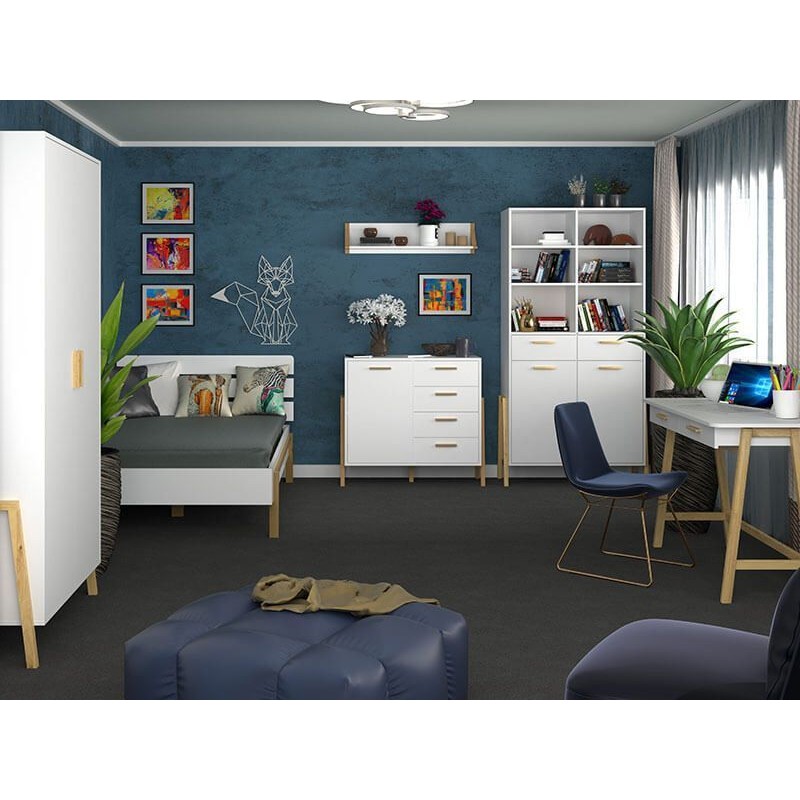 Κρεβάτι Belle με πάτωμα Λευκό 120x200cm