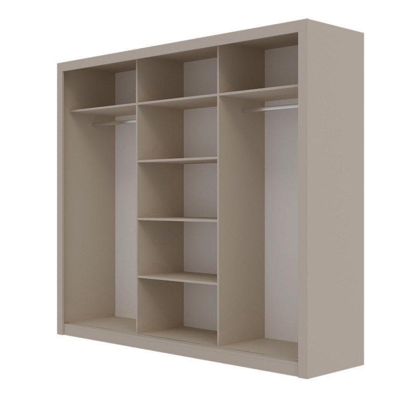 Ντουλάπα Grandio Cashmere με καθρέφτη 250x60x215cm