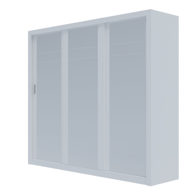 Ντουλάπα Grandio Λευκή με καθρέφτη 250x60x215cm