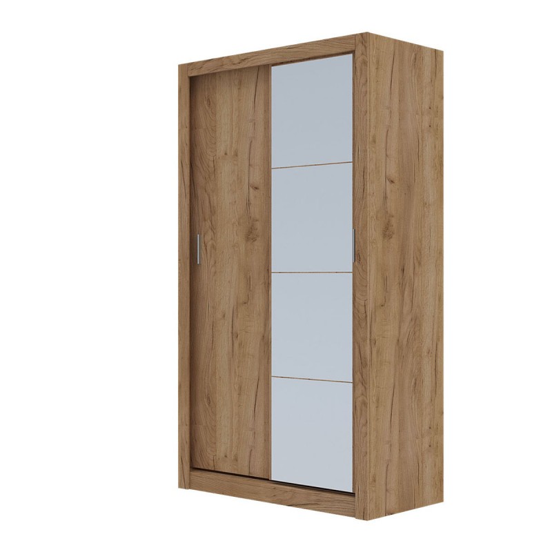 Ντουλάπα Linea Χρυσό Δρυς με καθρέφτη 120x60x215cm