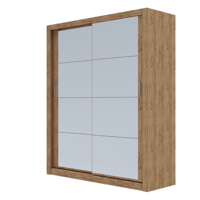 Ντουλάπα Reflex Χρυσό Δρυς με καθρέφτη 180x60x215cm