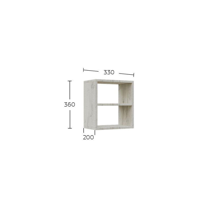 Κρεμαστό Ράφι Shelf Λευκό 33x20x36cm