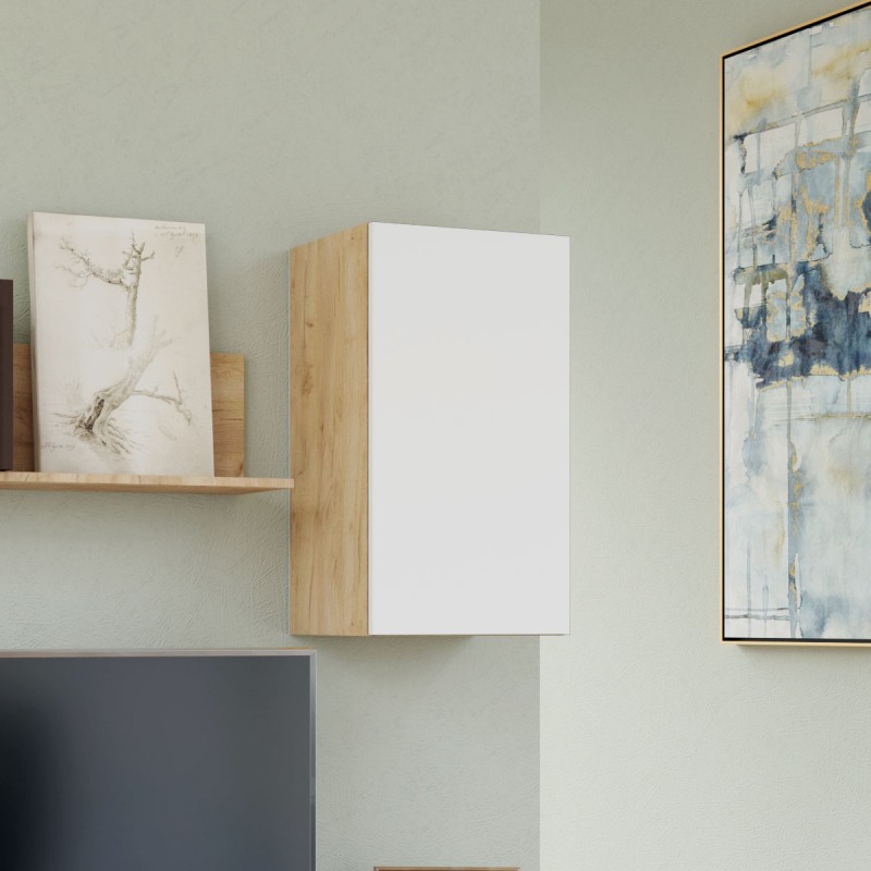 Κρεμαστό Ντουλάπι Callisto Χρυσό Δρυς-Λευκό 40x30x70cm