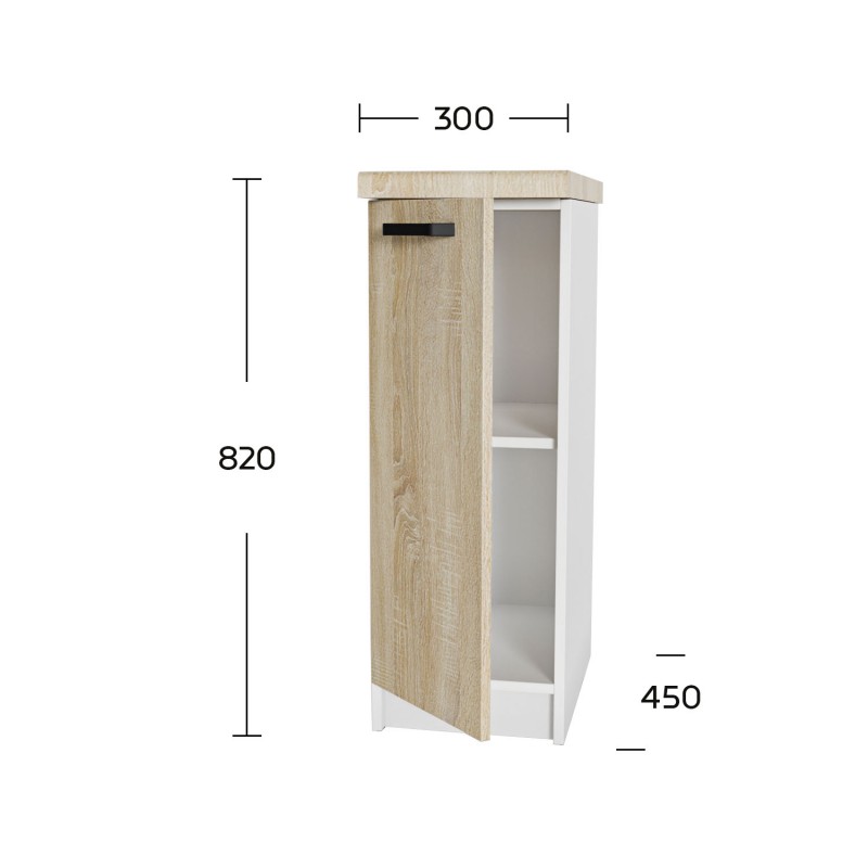 Anita Κάτω Ντουλάπι Σονόμα 30x60x82cm