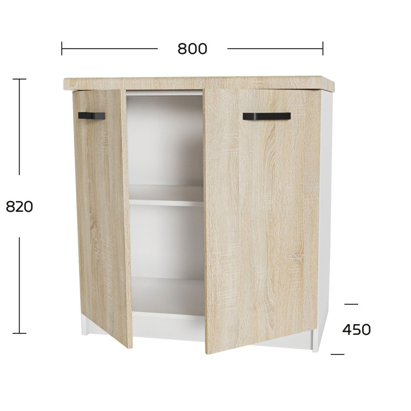 Anita Κάτω Ντουλάπι Σονόμα 80x60x82cm