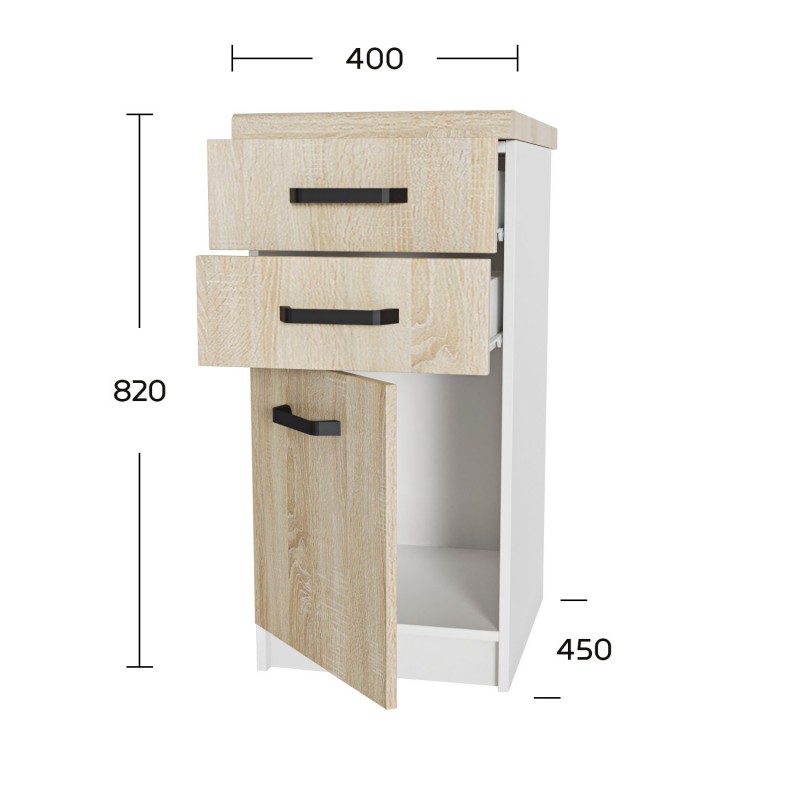 Anita Κάτω Ντουλάπι-Συρταριέρα Σονόμα 40x60x82cm