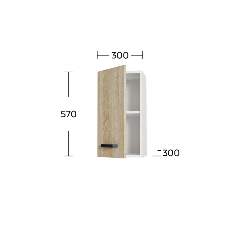 Anita Πάνω Ντουλάπι Σονόμα 30x30x57cm