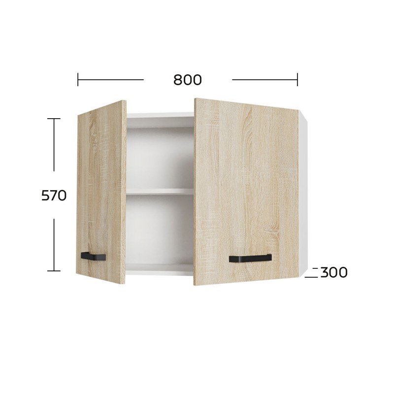 Anita Πάνω Ντουλάπι Σονόμα 80x30x57cm