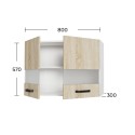 Anita Πάνω Ντουλάπι-Βιτρίνα Σονόμα 80x30x57cm