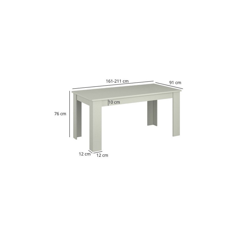 Τραπέζι Επεκτεινόμενο Karin Cashmere 160-211x91x76cm