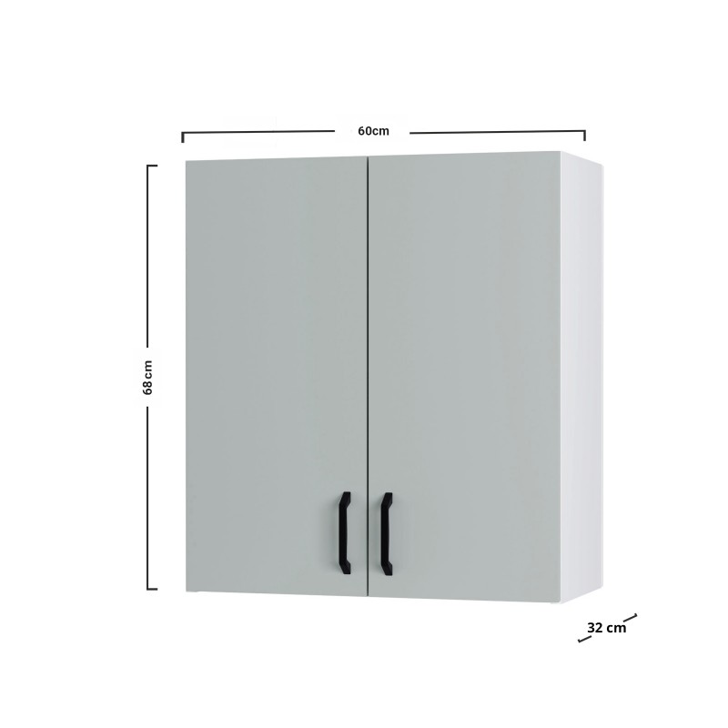 Modest Πάνω Ντουλάπι Απορροφητήρα Γκρι 60x32x68εκ