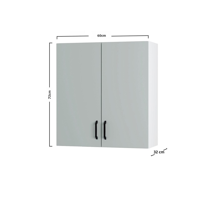 Modest Πάνω Ντουλάπι Γκρι 60x32x72εκ