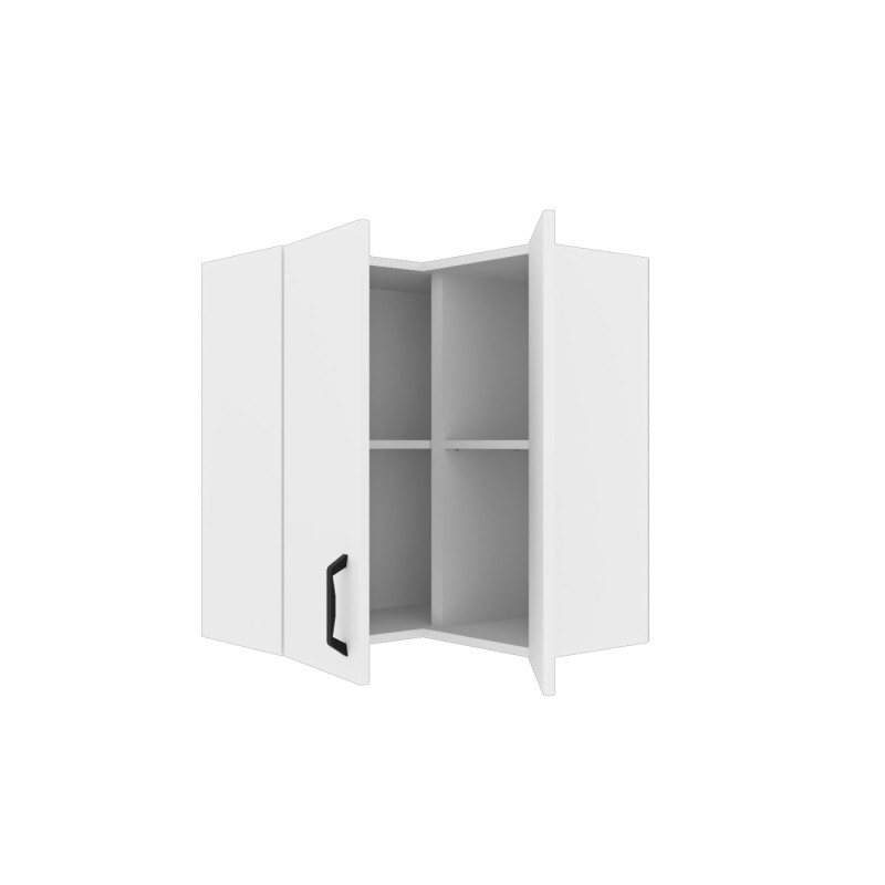 Modest Πάνω Ντουλάπι Γωνιακό Λευκό 60-60x32x72cm