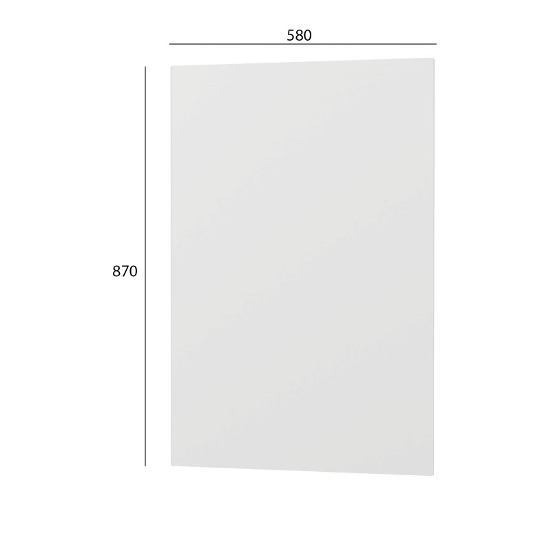 Κάτω Πλαϊνό Κουζίνας Modest Λευκό 58x1.6x87cm