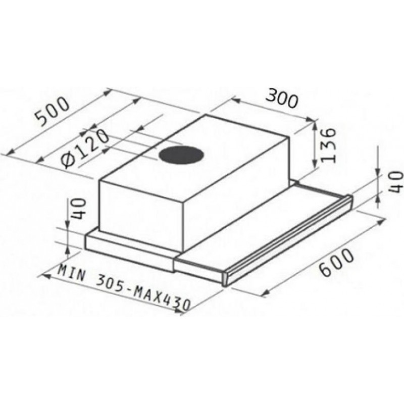Συρόμενος Απορροφητήρας ΙΝΟΧ 60cm 7012ΜΤ Meidtec by Pyramis