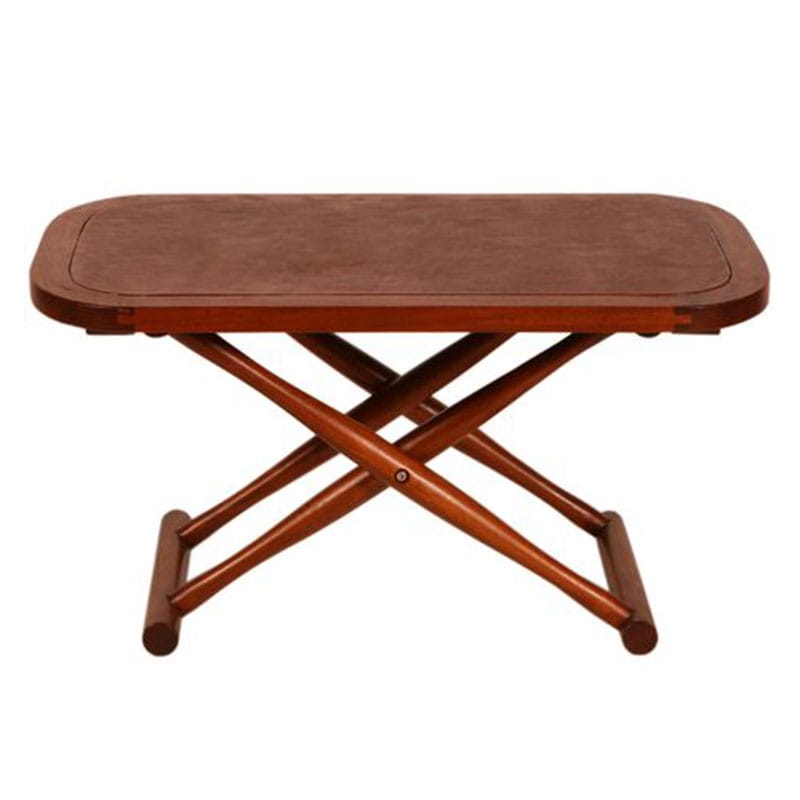 Artekko Ξύλινο Βοηθητικό Τραπεζάκι με Δέρμα