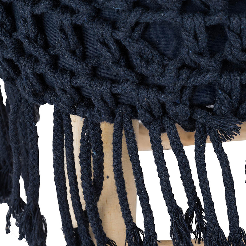 Σκαμπώ μικρό με χειροποίητο κάλυμμα