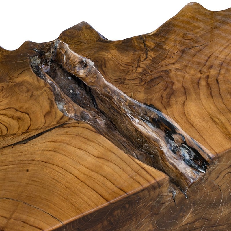 Artekko Vlal Μασίφ Τραπέζι Σαλονιού Κορμός Δέντρου  (180x40x80)cm