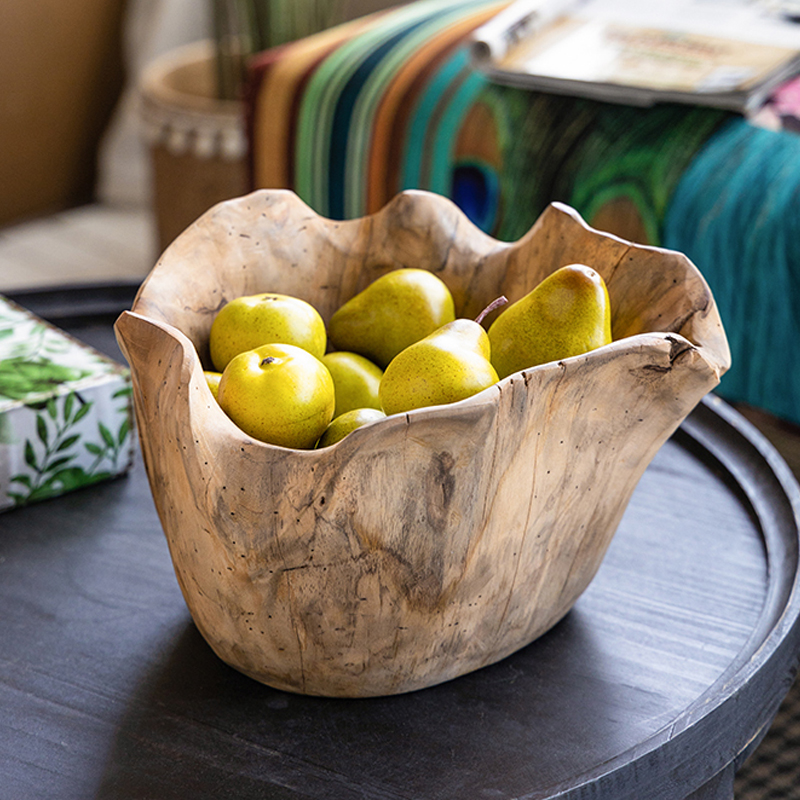 Artekko Hobart Φρουτίερα από Φυσική Ρίζα Τικ (35x30x20)cm