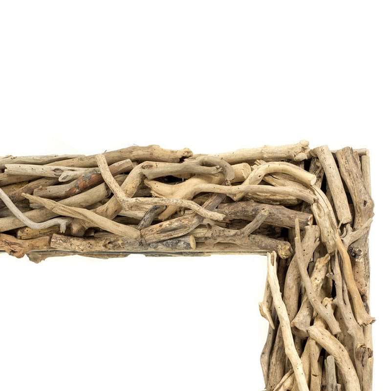 Καθρέπτης 100x10x80 από πλέγμα κλαδιών φυσικό χρώμα