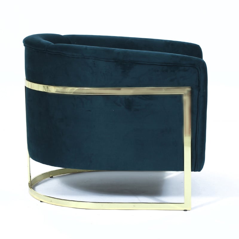 Μπερζέρα VALENTINO ύφασμα KOZA V-15 και χρυσά  πόδια