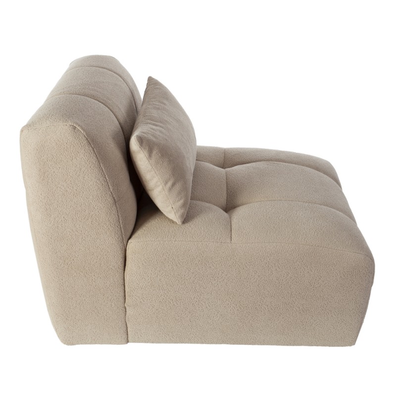 Artekko Sofia Μπεζ Μπουκλέ Πολυθρόνα (70x95x75)cm