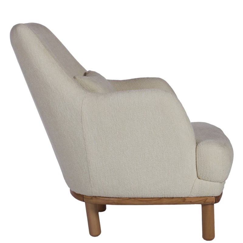 Artekko Bohem Εκρού Υφασμάτινη Πολυθρόνα Μπερζέρα (80x90x95)cm