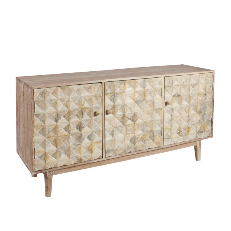 Artekko Attari Μασίφ Ξύλινος Μπουφές σε Λευκή Πατίνα (160x45x80)cm