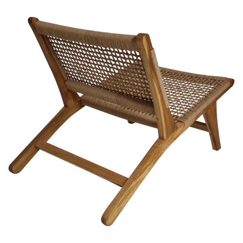 Artekko Lazzy Ξύλινη Καρέκλα με Σχοινί σε Φυσική Απόχρωση (61x100x70)cm