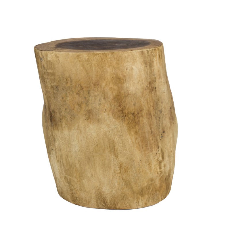 Artekko Munggur Ξύλινο Βοηθητικό Τραπέζι (Σκαμπό) από Κορμό σε Φυσική Απόχρωση (43x43x48)cm