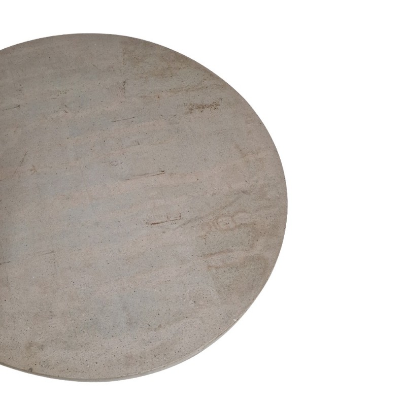 Artekko Solid Μπεζ Πέτρινο Τραπέζι Σαλονιού (100x100x54)cm