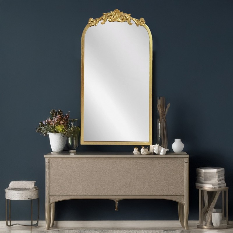 Artekko Dia Χρυσός Μεταλλικός Καθρέπτης Τοίχου (60x3x110)cm