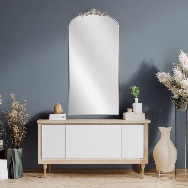 Artekko Dia Ασημί Μεταλλικός Καθρέπτης Τοίχου (75x3x160)cm