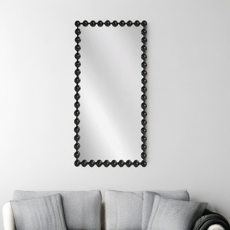 Artekko Dia Μαύρος Μεταλλικός Καθρέπτης Τοίχου (75x4.5x160)cm