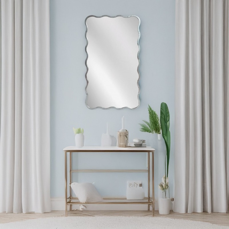 Artekko Dia Ασημί Μεταλλικός Καθρέπτης Τοίχου (61x2.5x110)cm