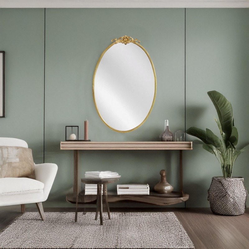 Artekko Dia Χρυσός Μεταλλικός Καθρέπτης Τοίχου (48.5x4.5x73)cm